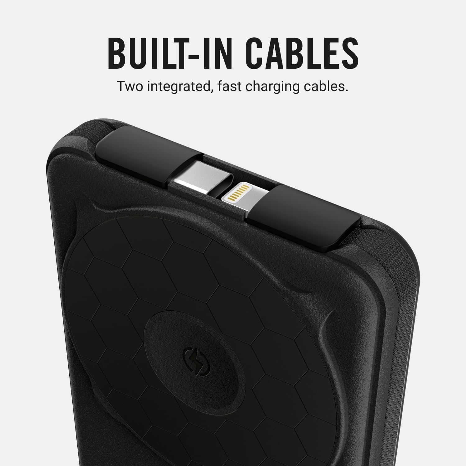Ridge 20W Magnetic Power Bank Battery Pack 10,000mAh - Fast Charging, Compatible with MagSafe - Portable Charger Flight-Safe Travel Powerbank - Built-in Cables & Magnetic Attachment (Matte Black) - Image 4