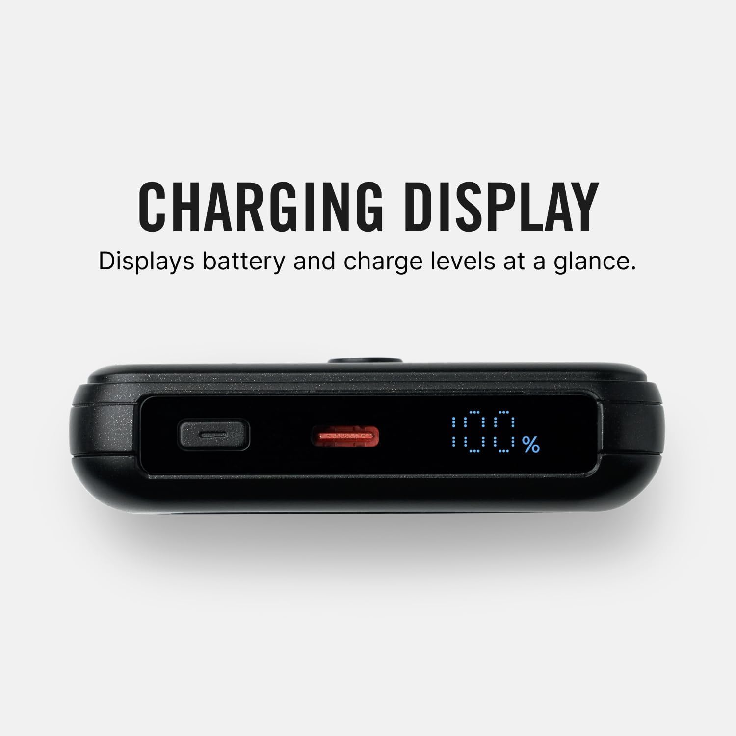 Ridge 20W Magnetic Power Bank Battery Pack 10,000mAh - Fast Charging, Compatible with MagSafe - Portable Charger Flight-Safe Travel Powerbank - Built-in Cables & Magnetic Attachment (Matte Black) - Image 6