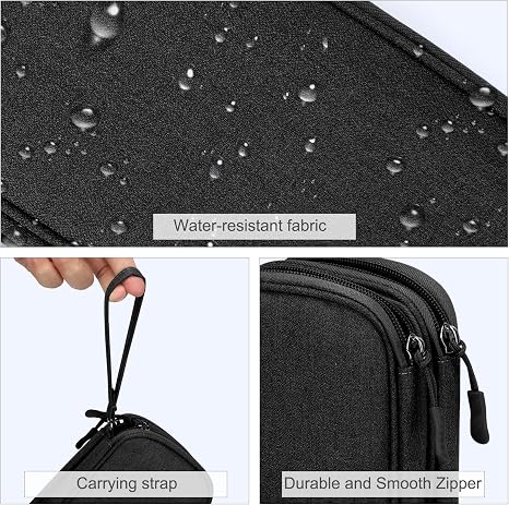 FYY Electronic Organizer, Travel Tech Pouch Bag, Cable Organizer Black - Image 3